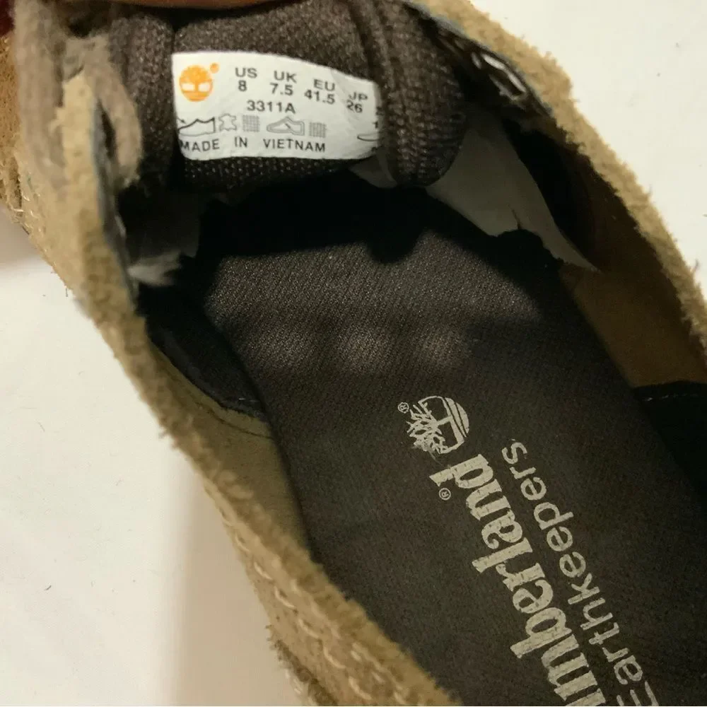 Timberland EarthKeepers 3311A Taupe Suede Moc Toe Loafers Oxfords Shoes Men's 8